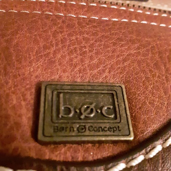 Born Concept Faux Leather Double Zip Woven Satchel Hand Bag - Picture 5 of 12